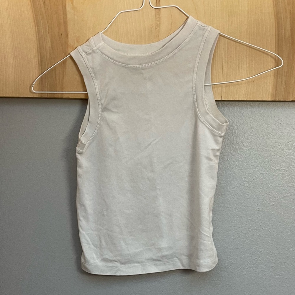white tank top